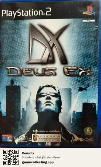 Deus Ex PlayStation 2, Spain box front