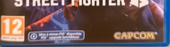 Street Fighter 6, the PEGI square on its front