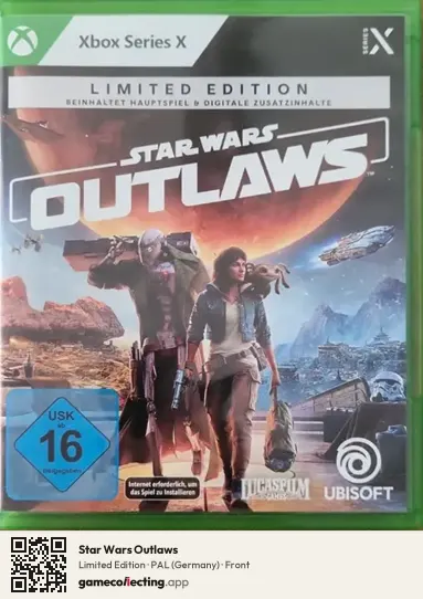 Star Wars Outlaws Xbox Series X, Germany box front