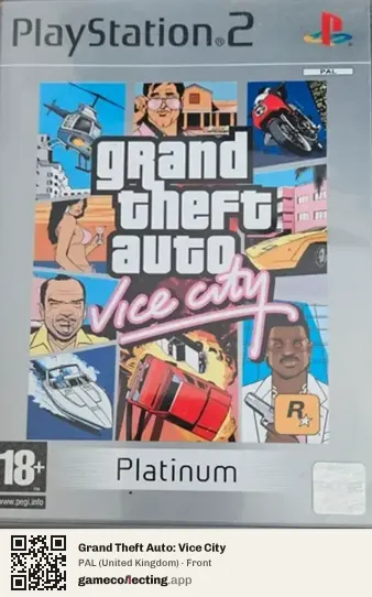 Grand Theft Auto: Vice City PlayStation 2, United Kingdom box front