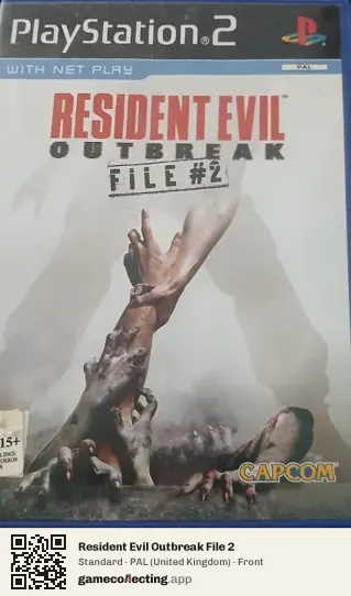 Resident Evil Outbreak File 2 PlayStation 2, United Kingdom box front