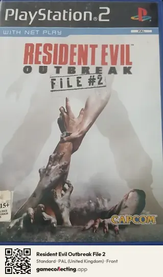 Resident Evil Outbreak File 2 PlayStation 2, United Kingdom box front