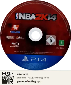 NBA 2K14 PlayStation 4, PAL disc