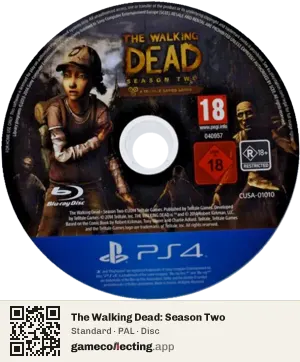 The Walking Dead: Season Two PlayStation 4, PAL disc