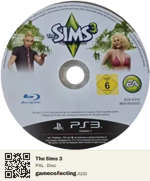 The Sims 3 PlayStation 3, PAL disc