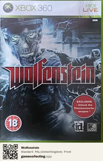 Wolfenstein Xbox 360, United Kingdom box front