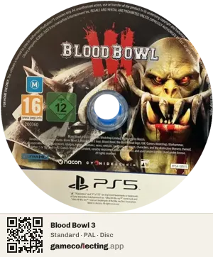 Blood Bowl 3 PlayStation 5, PAL disc