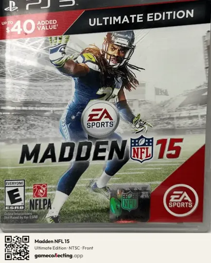 Madden NFL 15 PlayStation 3, NTSC box front