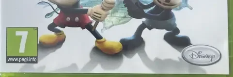 Disney Epic Mickey 2: The Power of Two, the PEGI square on its front