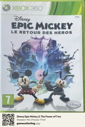 Disney Epic Mickey 2: The Power of Two Xbox 360, France box front