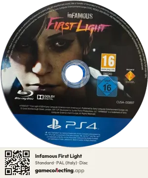 Infamous First Light PlayStation 4, PAL disc