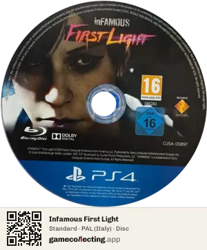 Infamous First Light PlayStation 4, PAL disc