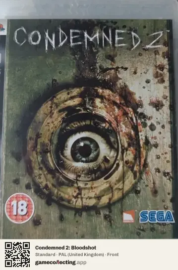 Condemned 2: Bloodshot PlayStation 3, United Kingdom box front