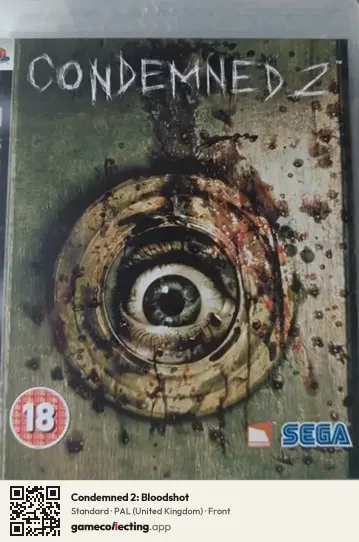 Condemned 2: Bloodshot PlayStation 3, United Kingdom box front