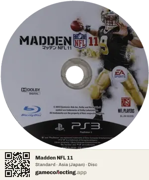 Madden NFL 11 PlayStation 3, Asia disc