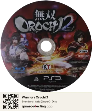 Warriors Orochi 3 PlayStation 3, Asia disc