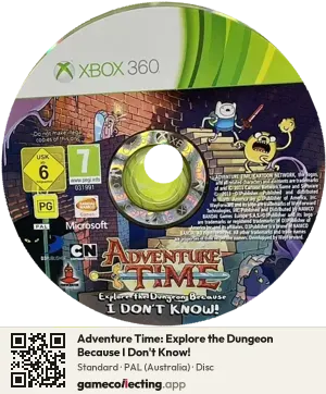 Adventure Time: Explore the Dungeon Because I Don't Know! Xbox 360, PAL disc