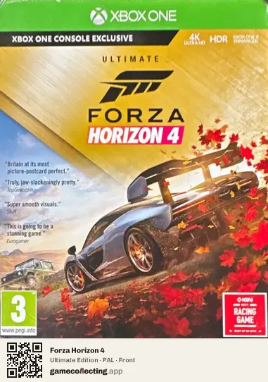 Forza Horizon 4 Xbox One, PAL box front