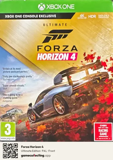 Forza Horizon 4 Xbox One, PAL box front