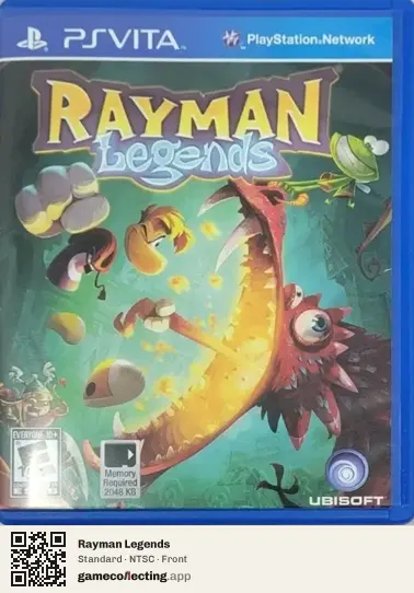 Rayman Legends PlayStation Vita, NTSC box front