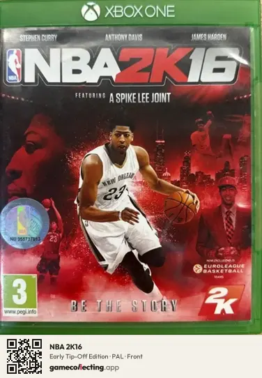 NBA 2K16 Xbox One, PAL box front