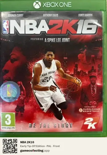 NBA 2K16 Xbox One, PAL box front