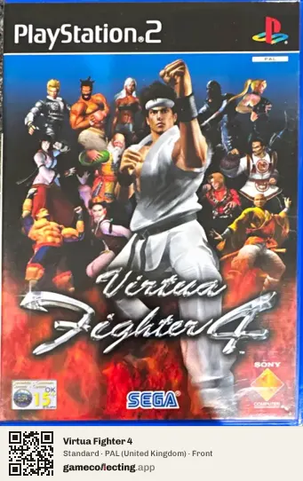 Virtua Fighter 4 PlayStation 2, United Kingdom box front