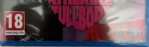 Catherine: Full Body, the PEGI square on its front