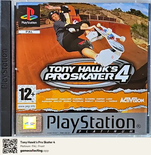 Tony Hawk's Pro Skater 4 PlayStation, PAL box front