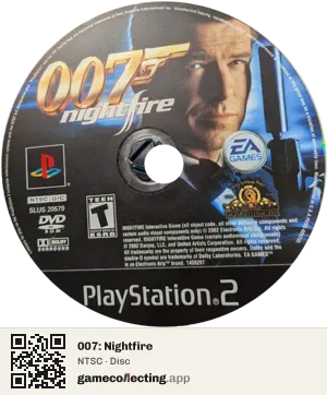 007: Nightfire PlayStation 2, NTSC disc
