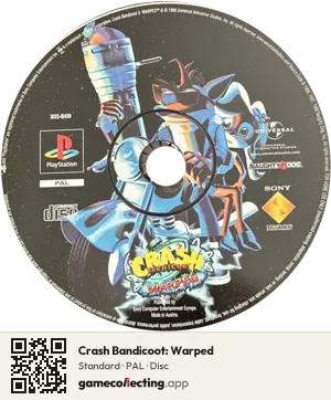 Crash Bandicoot: Warped PlayStation, PAL disc