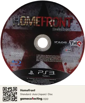 Homefront PlayStation 3, Asia disc