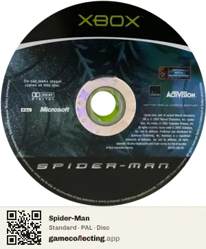 Spider-Man Xbox, PAL disc
