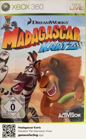 Madagascar Kartz Xbox 360, Germany box front