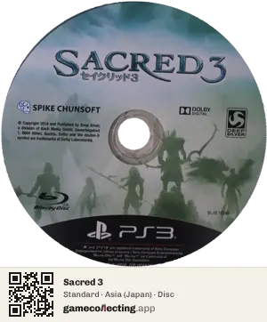 Sacred 3 PlayStation 3, Asia disc