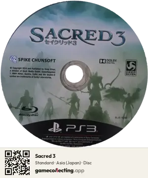 Sacred 3 PlayStation 3, Asia disc