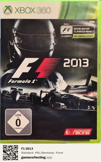 F1 2013 Xbox 360, Germany box front