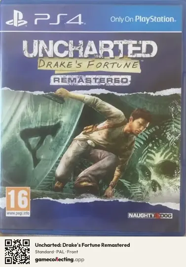 Uncharted: Drake's Fortune Remastered PlayStation 4, PAL box front