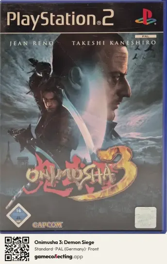 Onimusha 3: Demon Siege PlayStation 2, Germany box front