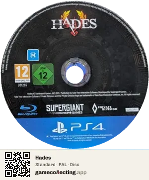 Hades PlayStation 4, PAL disc