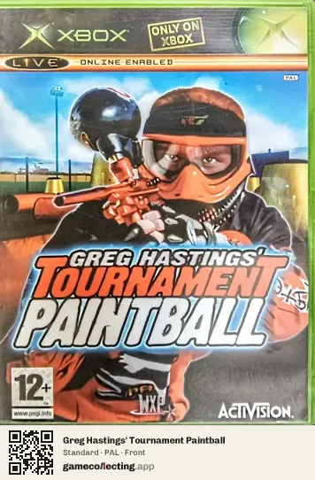 Greg Hastings' Tournament Paintball Xbox, PAL box front