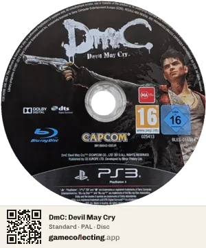 DmC: Devil May Cry PlayStation 3, PAL disc