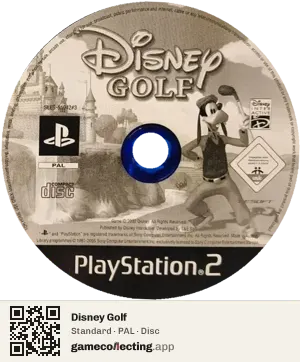 Disney Golf PlayStation 2, PAL disc