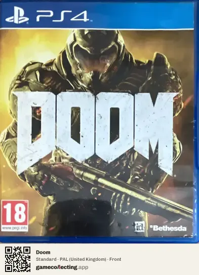 Doom PlayStation 4, United Kingdom box front