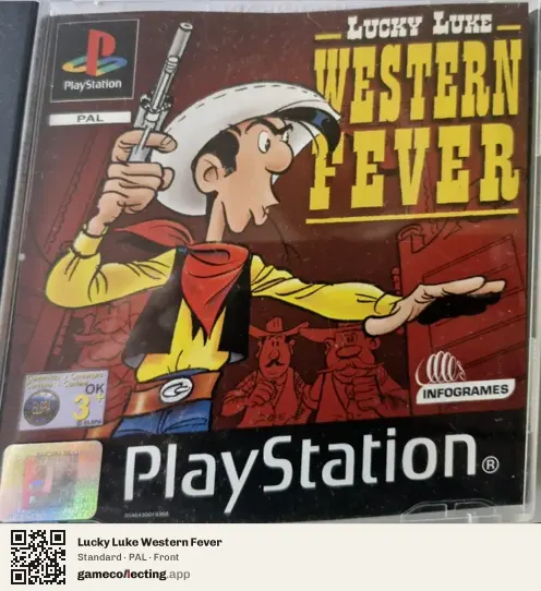 Lucky Luke Western Fever PlayStation, PAL box front