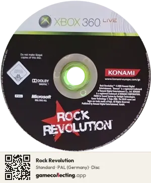 Rock Revolution Xbox 360, PAL disc