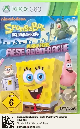 SpongeBob SquarePants: Plankton's Robotic Revenge Xbox 360, Germany box front