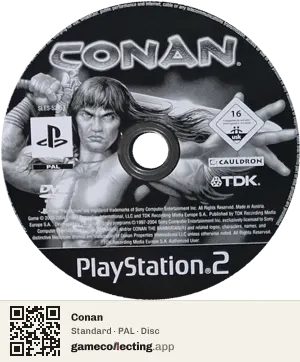 Conan PlayStation 2, PAL disc