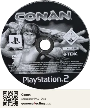 Conan PlayStation 2, PAL disc