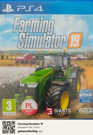 Farming Simulator 19 PlayStation 4, PAL box front
